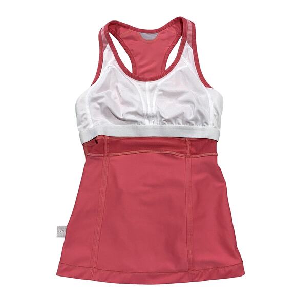 Athletic Racerback Tank Top with Support bra by Moving Comfort in Pink - Picture 7 of 10